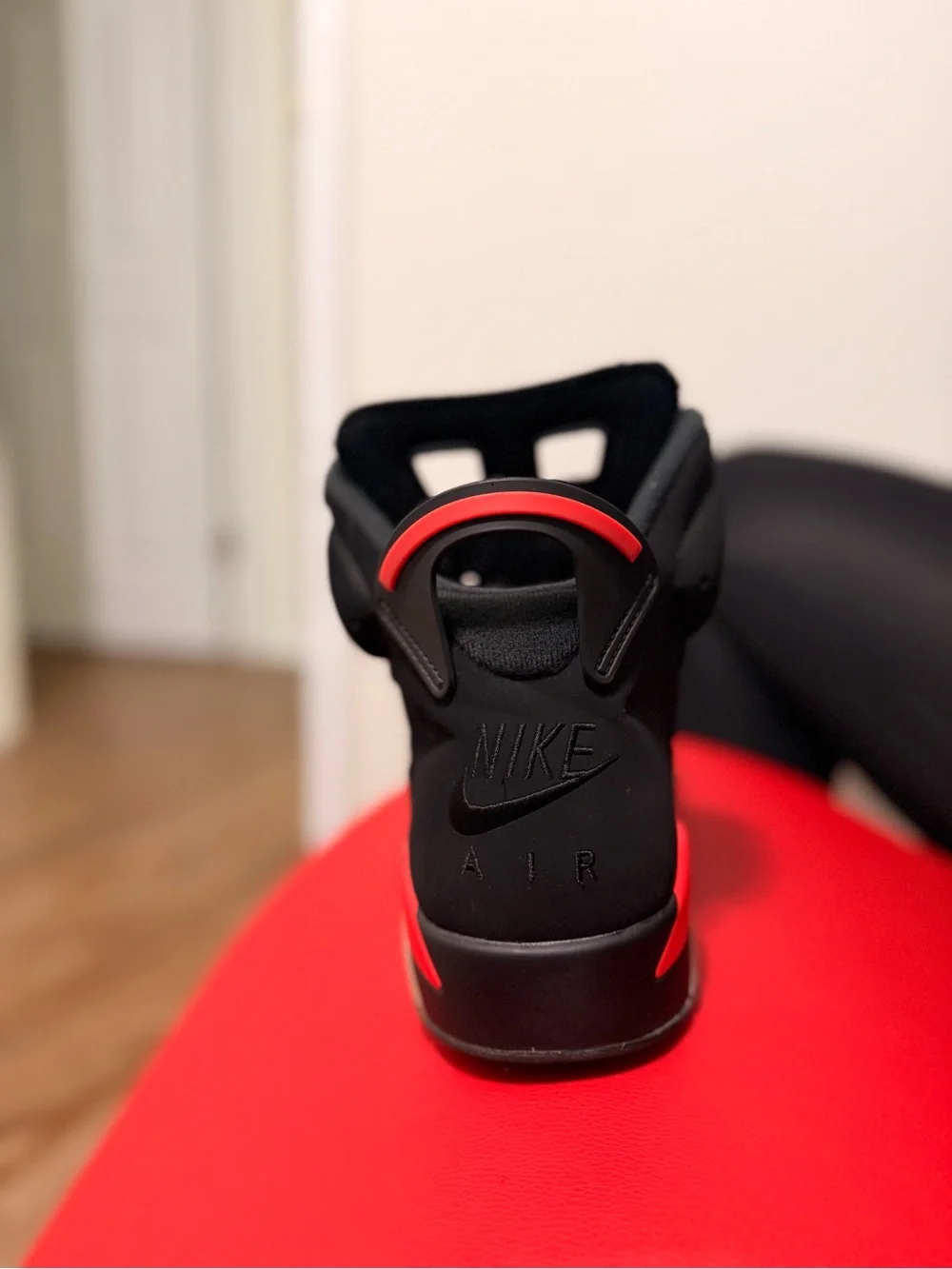 Black and Red Jordan 6 Infrared 2019, Size 13